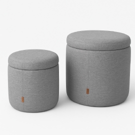 KIT PUFF DUO CINZA