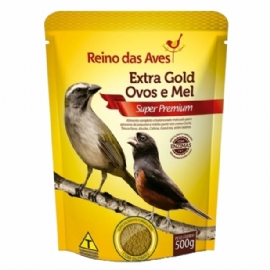 RACAO REINO DAS AVES EXTRA GOLD OVOS E MEL 500 GRS FABIANO JUNIOR