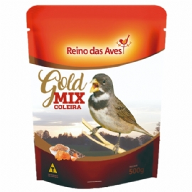 RACAO REINO DAS AVES COLEIRA GOLD MIX 500GR FABIANO JUNIOR