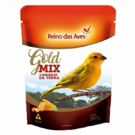 RACAO CANARIO DA TERRA GOLD MIX 500GR REINO DAS AVES FABIANO JUNIOR