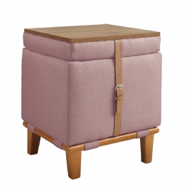 PUFF QUADRADO FLEX ROSA