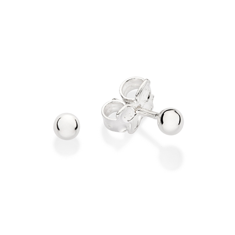 Brinco Bola 3mm de Prata 925